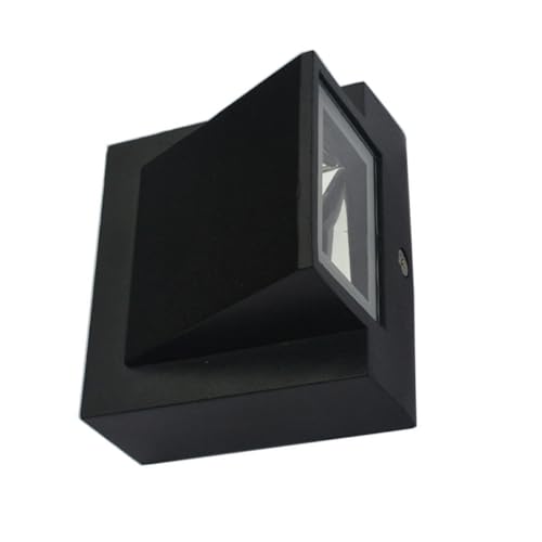 IWOWHERO Lámpara de Pared LED Exterior Negro Cálido Luz para Jardín y Aplique Mural Resistente para Seguridad y Ambiente Acogedor
