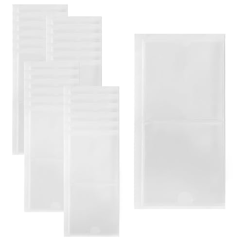 CZAKOMIX Fundas Autoadhesivas de índice-30 Piezas Bolsillo Autoadhesivo 10.5x10.5 cm, Porta Etiquetas Adhesivas Transparente, Bolsillos Adhesivos Para Organizar Etiquetas,Tarjetas índice,Visita, Fotos ✅