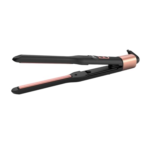 Plancha pequeña para cabello con puntas de 3/10 pulg negra miniatura 3