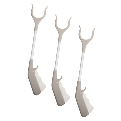 Balacoo Garden Trash Picker 3pcs Aluminum Alloy Clamp Garbage Grabber Comfortable Handle Easy to Use Essential for Cleanliness