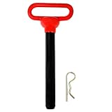 1' X 7-1/2'' Trailer Hitch Pin and Clip Towing Hitches Red Rubber Coated Handle Hitch...