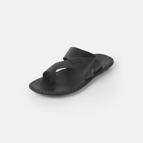 Image of Mochi Men's Faux Leather Stylish Toe Ring Slipper