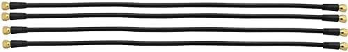Satix Coaxial Patch Cable with F-Connector 15 cm Pack of 4 Black