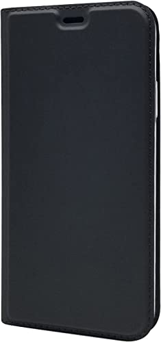 Étui à rabat iPhone 13 Mini magnétique en cuir Svart avec support vidéo