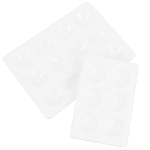 Plaque de réaction en céramique blanche à 6 et 12 trous pour laboratoires, lot de 4pcs - 2