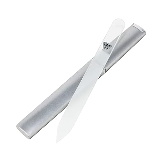 Bona Fide Beauty Lima de Uñas de Vidrio Pastel con Estuche – Lima de Vidrio Templado Checo – Lima de Vidrio para Manicura de Uñas Naturales – Acabado Suave