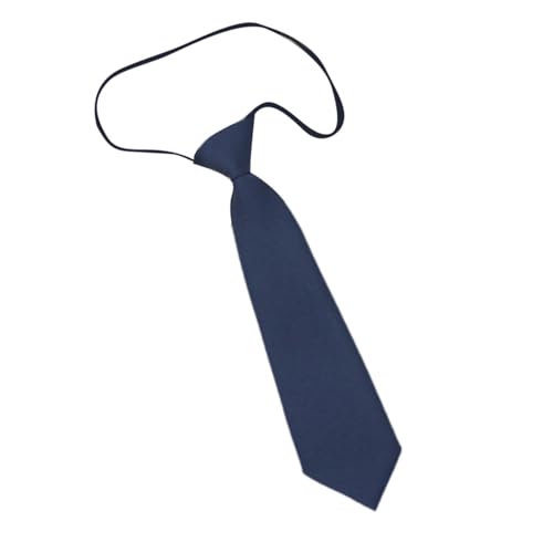 KMGDM Verstellbare Damen-Krawatte für Business, Hochzeit, Schule, Uniform und formelle Anlässe, kurze Länge, Bühnenshow-Krawatte, marineblau, 6*28cm
