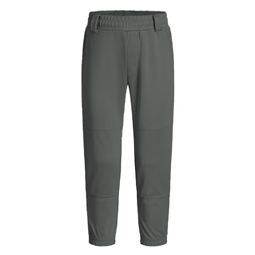 QBK 2T/3T/4T/5T Toddler Baseball Pants Youth Softball Pants Kids Tee Ball Pants for Boy Girl GreyDark Grey 3T
