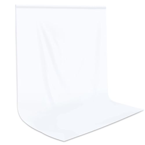 Fondo fotográfico blanco, 3 x 6 m, fondo de fotografía plegable, poliéster lavable, fondo de fotos para estudio fotográfico, sesión de fotos, vídeo, televisión, fotografía de moda