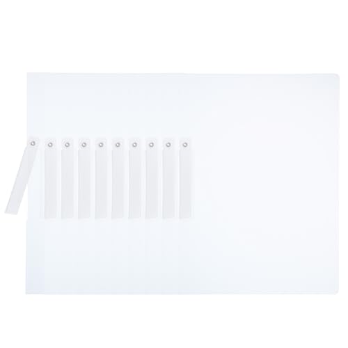 PATIKIL Capas de relatório, 10 peças, capa de plástico transparente para pasta com clipe giratório,