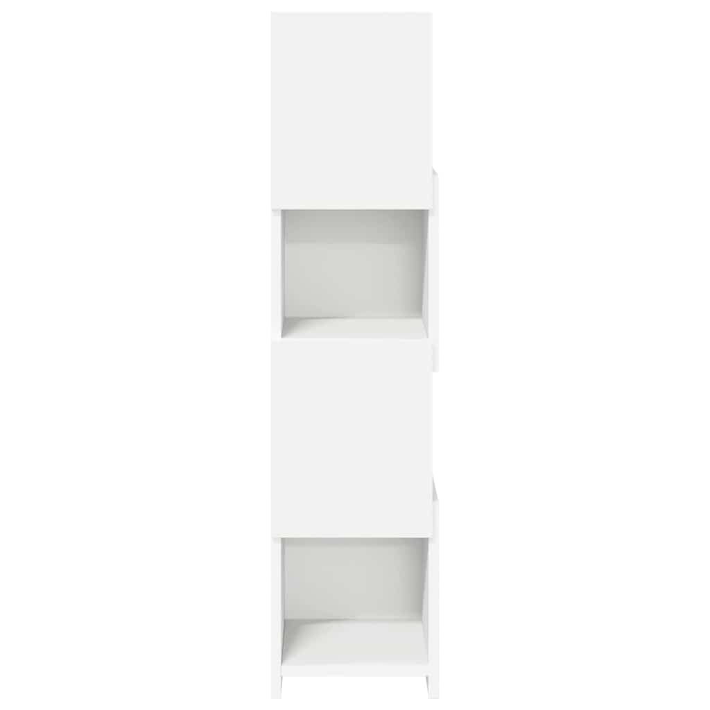 Armadio angolare 25,5 x 25 x 102 cm in legno con 4 ripiani