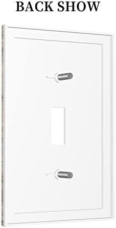 Rustic Brown Wood Light Switch Cover Decorative 1 Gang Single Toggle Switch Plate Covers Farmhouse Vintage Wood Grain Faceplate for Kitchen Bathroom Living Room (Plastic) - 3