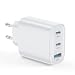 Produktbild BHHB USB C Ladegerät Adapter Netzteil 3 Ports Mehrfach Stecker mit USBC und USB A, 40W Multiport Handy Schnellladegerät Ladestecker for iPhone 17 16 15 Plus Pro Max SE 2020 XS XR, Samsung
