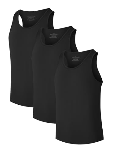 COLORFULLEAF Men's Tank Top Undershirt Bamboo Rayon Undershirts Moisture-Wicking Cool Slim Fit A-Shirts for Men