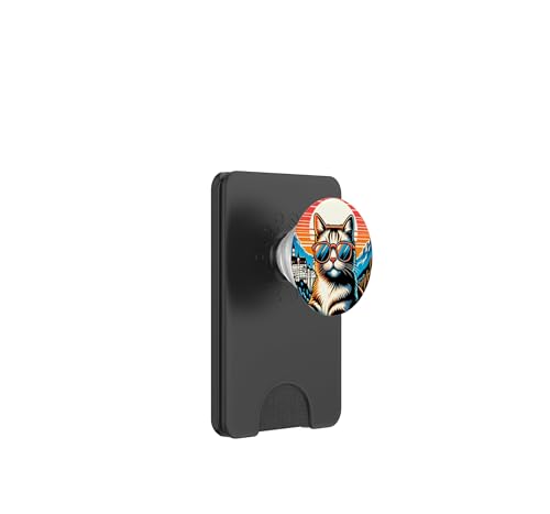 PopSockets PopWallet para MagSafe de Gato en Neuschwanstein ideal para viajar ligero