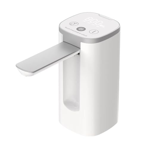 Dispensador de botellas de agua, bomba de agua plegable USB, 3 velocidades, grifo de botellas con pantalla táctil LED para el hogar, cocina, salón, oficina y camping