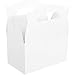 BEST PAPER GREETINGS 24-Pack Gable Boxes for Party Favors - White, 9.75 x 7 x 1.88 in - Durable Paper Favor Containers with Handles - Customizable White Treat Boxes for Weddings, Birthdays & Showers