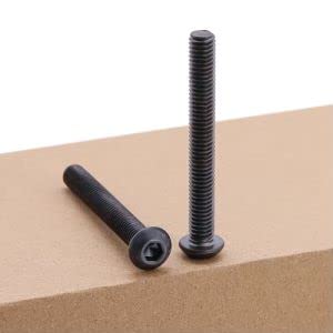 M10-1.5 X 50Mm (10 Pcs) Button Head Socket Cap Screws, Black Oxide Finish, 10.9 Grade Alloy Steel, Full Thread, Coarse Thread, Iso7380 #TOP1
