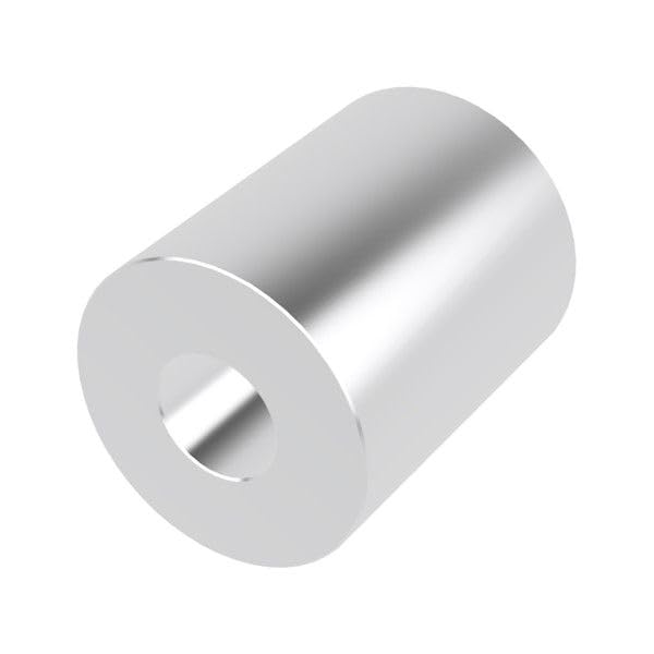 Entretoise aluminium epaisse non filetee pour isolation et guidage M10