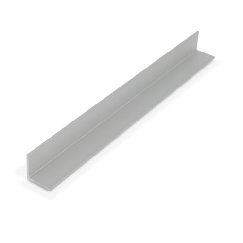 Outwater Industries Extruded 90 Degree Aluminum Angle Alu369-S Clear Ano 3/4'' X 3/4'' X 1/16'' Aluminum Angle Moulding 48 Inch Lengths (Pack of 3)