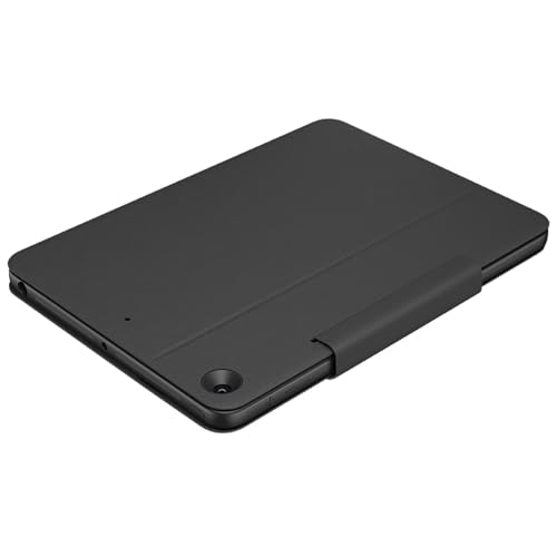 Logitech Rugged Folio pour iPad (7e, 8e et 9e générations) Étui clavier de protection, Clavier Allemand QWERTZ - Noir