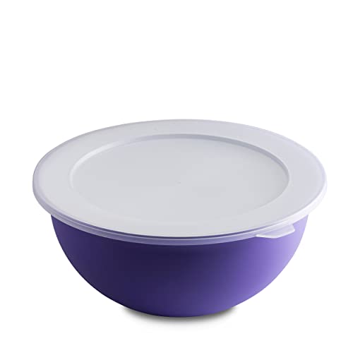 Omada Design grand bol de cuisine avec couvercle de 6,5 l, antibactérien, léger, incassable, lavable au lave-vaisselle, ligne Sanaliving