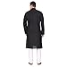 ITOS365 Men Cotton Blend Kurta Pyjama Pajama Set Party Fashion Regular Ethinic Wear Indian Dress Gift for Men Black Small