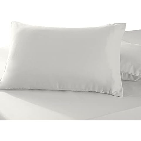 400 Thread Count Cotton Standard Pillow Cases Off White 2 Pack, 100% Long Staple Cotton Pillow Cases, Luxurious Soft Sateen Pillowcases Off White (2 PC 100% Cotton Off White 48cm x 74cm Pillow Cases) Cover
