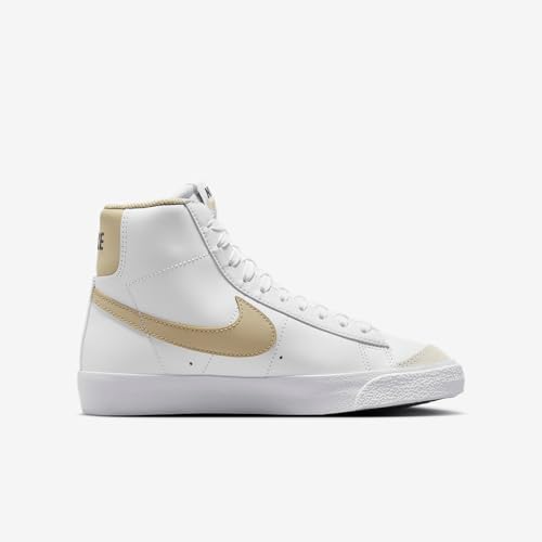 Nike Blazer Mid '77 Big Kids' Shoes (DA4086-127, White/Thunder Blue/Desert Khaki)3