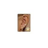 Diamday 3 Pares Pendientes Plata de ley 925 Pendientes Mujer Planos-Hipoalergenicos Pendiente Pequeños Mujer Oro de Diamantes para Cartílago Helix Conch Trago Piercing Oreja para Múltiples Piercings