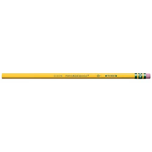 Image of Ticonderoga Wood-Cased Pencils, Unsharpened, #2.5 F Medium, Yellow, 12 Count