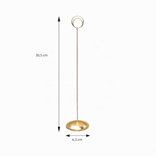 Miniatura 5 de Hohiya Soporte Para Números De Mesa, 12 Porta Tarjetas Dorados De Metal Para Bodas, Recepciones Y Eventos, Ideal Para Menús, Fotos, Nombres De Invitados Y Decoración