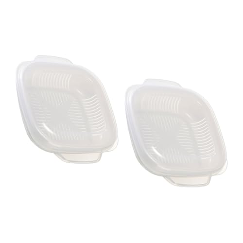 DECORNIJIA 2個 冷凍対応蒸しトレイ付き弁当箱 軽量コンパクトな冷蔵冷凍保存用ご飯容器 電子レンジ使用可 食品衛生法適合で持ち運び便利