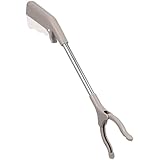 ARTSEWPLY 40cm Edelstahl Müllzange mit Rutschfestem Griff Müllklemme für Reinigungskräfte Stabiler Müllsammelclip für Hygienisches Greifen Im Außeneinsatz
