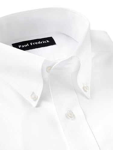 Paul Fredrick Men's Tailored Fit Cotton Non-Iron Pinpoint Cotton Dress Shirt3
