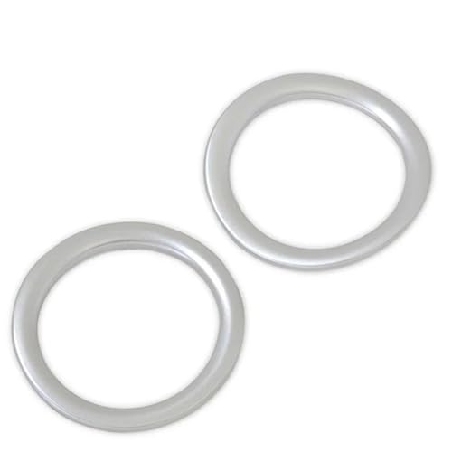 Interior Automóvil Para Kia Para Rio 4 X-line 2018 2019 Cubierta Marco Salida Aire Acondicionado Interior Coche Acero Inoxidable Adhesivos Embellecedores 2p(Plata)