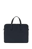 hugo boss herren tasche gratis Breite: 4,0 cm (1.6 inches) BOSS Herren Crosstown S doc zips Aktentasche aus genarbtem italienischem Leder Größe One Size