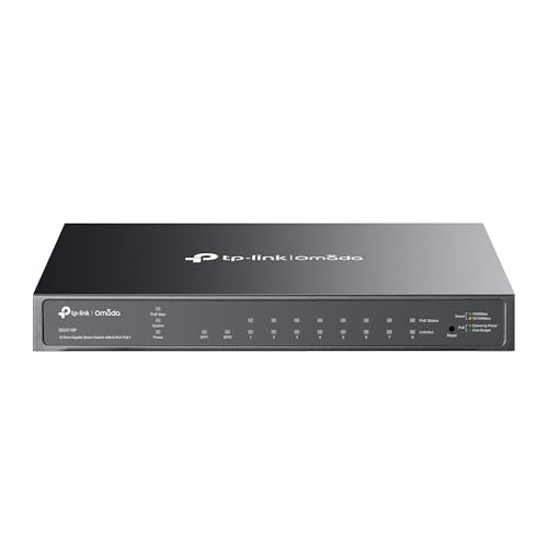Image of TP-Link TL-SG2210P V3 | Jetstream 8 Port Gigabit Smart Managed PoE Switch | 8 PoE+ Ports @61W, 2 SFP Slots | Omada SDN Integrated | PoE Recovery | IPv6 | Static Routing | Limited Lifetime Protection | 8 PoE+ Ports 61W, 2 SFP Slots, Omada SDN Integrated, PoE Recovery, IPv6, Static Routing, Limited Lifetime Protection