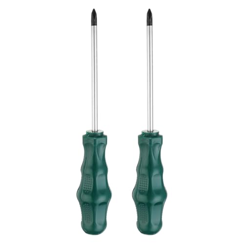 Image of sourcing map 2pcs PH1 Phillips Screwdriver #1 7.5" Magnetic Screwdrivers 3.9" CR-V with Ergonomic Handle for DIY Repairing, Green