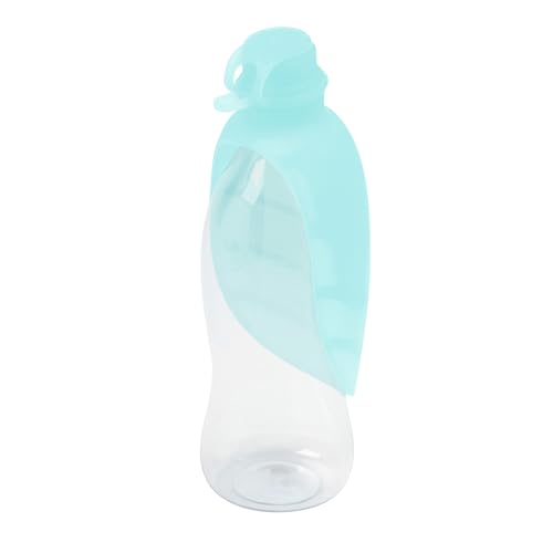 United Pets Leaf - Borraccia per Cani, Ciotola da Viaggio per Cani, di Design, in Silicone, Colore Acquamarina. Dispenser Acqua da Viaggio, Ciotola per Acqua con Bottiglia Inclusa