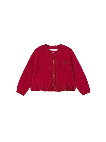 Cardigan tricot long bébé rouge idéal pour les promenades d'automne