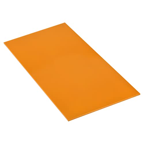 Image of MECCANIXITY PMMA Acrylic Sheets Colored Non Transparent 12 x 6 Inch Orange for Glass, DIY, Painting, Art Craft