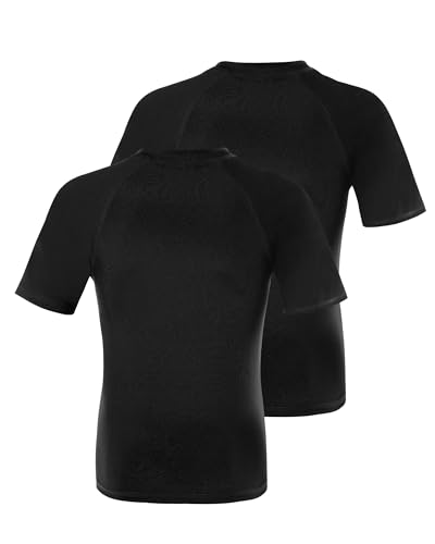 Boys' Compression Shirt, Youth Kids Short Sleeve Basketball Undershirt, Quick Dry Football Athletic Base Layer Tops2
