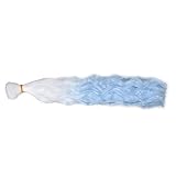 Coil de poupée trame he Bleu gradient lavable Soft Silk Doll Wigs Hairs Row For...