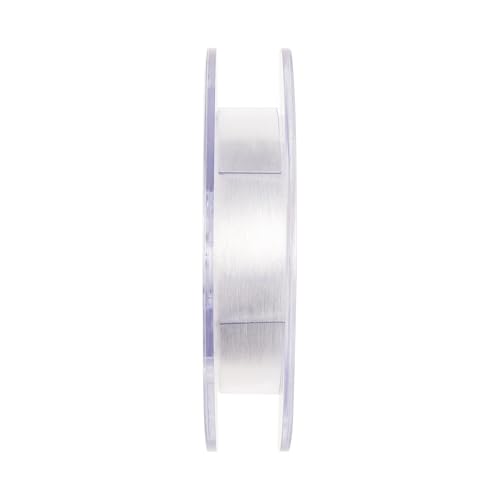 folia 12950 - Nylonfaden auf Spule, ca. 0,5 mm x 100 m, Transparent, Tragkraft 7,5 kg, kaum sichtbarer Faden für Mobiles, Schmuck, zur Dekoration usw.