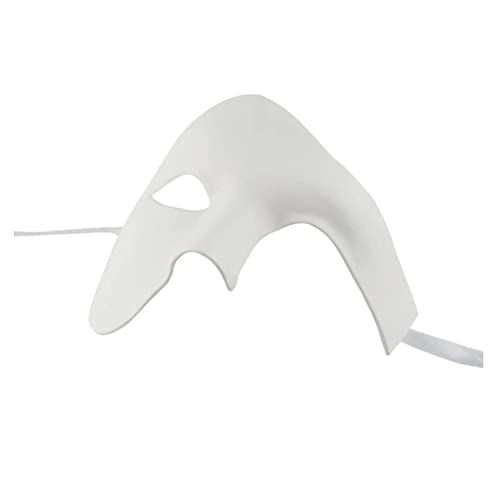 Masquerade Masks for Men White Venetian Mask Vintage Phantom of The Opera Mask - Image 3