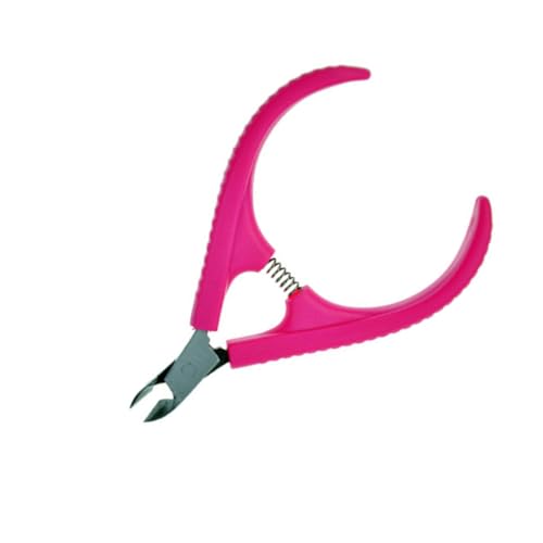 Mipcase Alicates para Cutículas y Manicura 1 Unidad Mango Plástico Rosa Magenta Corte Preciso Piel Muerta Profesional Salón y Hogar