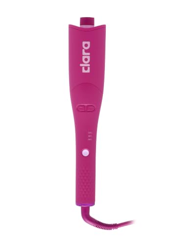 Clara Oil-Coated Protective Auto-Curler – Anti-Burn, Tangle-Free, Auto Shut-Off | 3 Heat Settings & Dual Rotation | Salon-Quality Curls for All Hair Types, Pink
