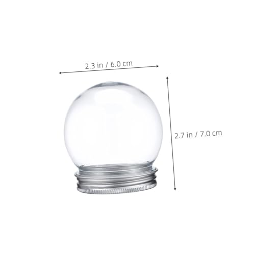 Bolas de nieve de plástico transparente para tarros navideños de fiesta 8