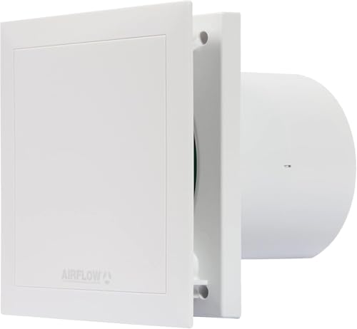 Airflow QT100B Extractor de Baño Básico 100 mm – 2 Velocidades, 25 dB(A), 5/9 W, Hasta 25 l/s, Certificado QuietMark, Garantía de 3 Años